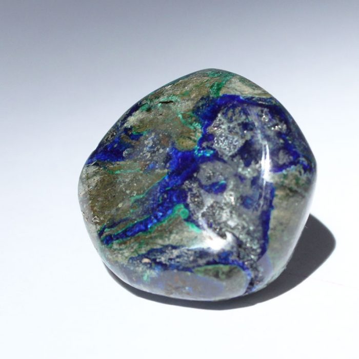 Pierre polie d'azurite-malachite, 20 gr
