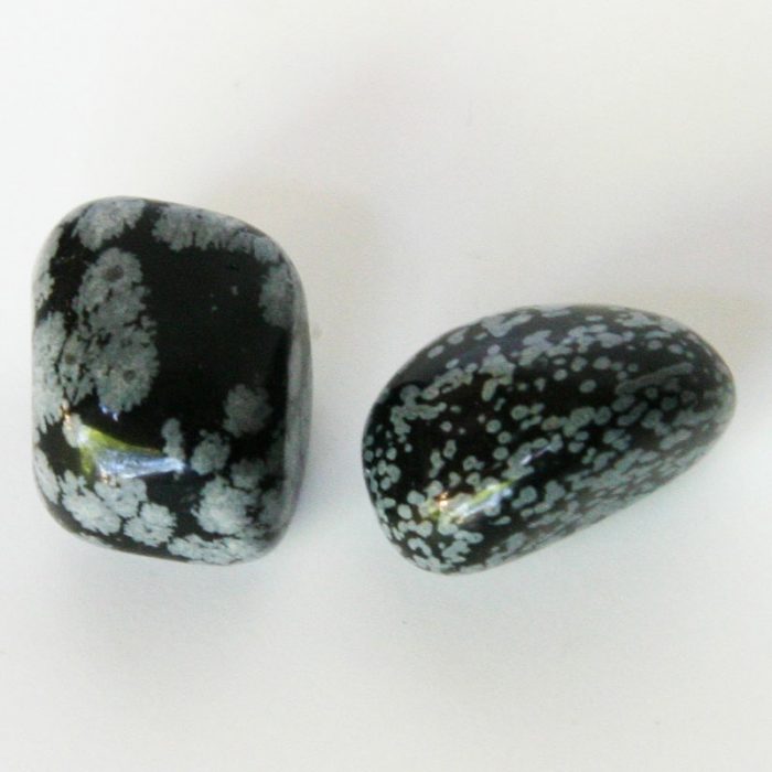 Pierres roulées Obsidienne Neige, lot de 2 – Image 3