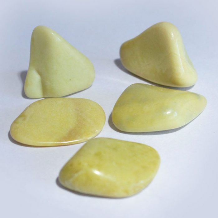 Pierres polies de serpentine - 1 cm - lot de 5