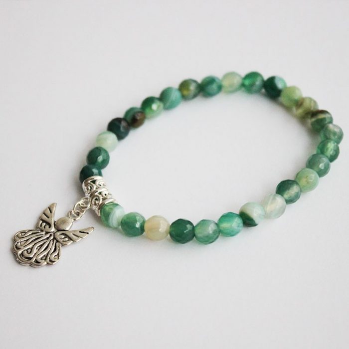 Bracelet Ange Agate verte