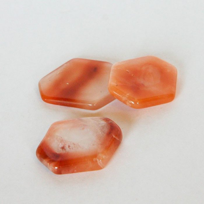 Quartz hématoïde du Brésil - Lot de 3 pierres polies - pièces uniques – Image 3