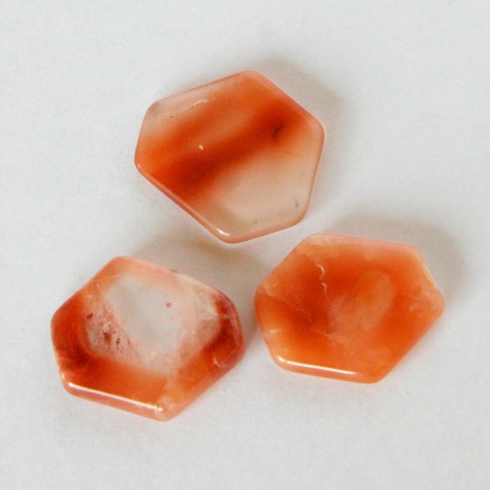 Quartz hématoïde du Brésil - Lot de 3 pierres polies - pièces uniques – Image 4