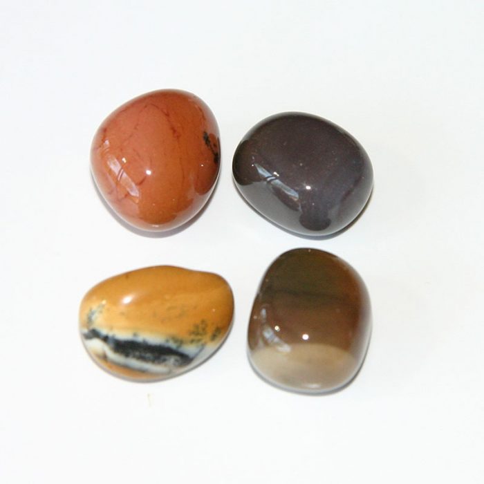 Pierres roulées Mokaïte, lot de 4