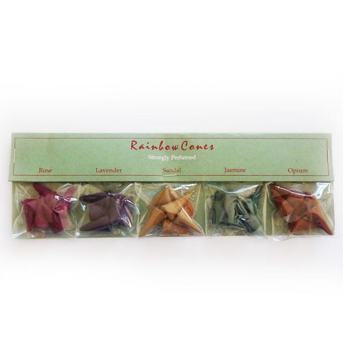 Sélection de 25 encens cônes rainbow Auroshikha
