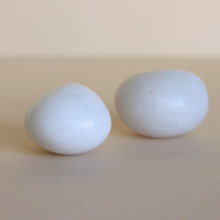 Pierres roulées Agate blanche, lot de 2