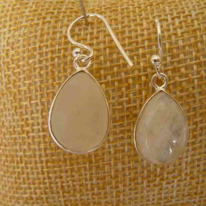 Boucles d'oreilles Pierre de Lune et argent 925 – Image 3